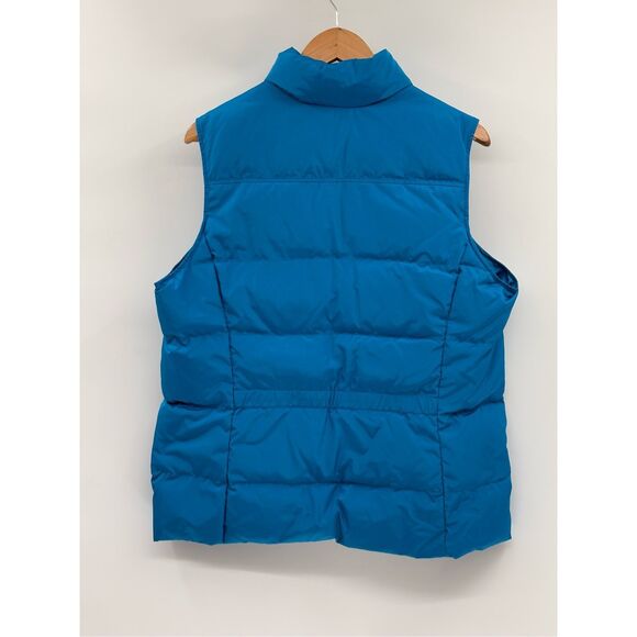 Land's‎ End Puffer Vest Down Women Size Blue Large Winter Warm - Picture 2 of 12